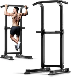 Krachtstation Pull-Up en Dip Bar - Zwart