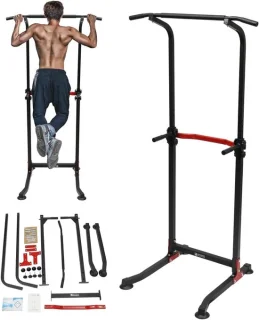 Krachtstation trainingsapparaat - zwart/rood