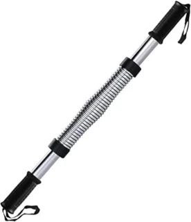 Krachtstok oefenbar 60 cm zwart zilver