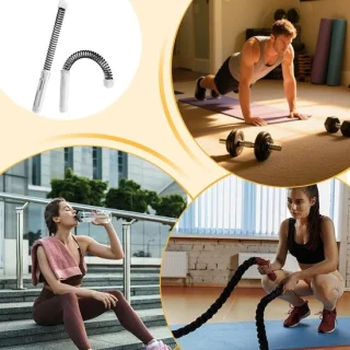 Krachttrainingsset Gewichtstouw 1 m, Grijs