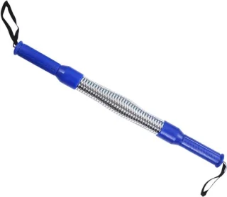 Krachtveer armtrainer borst expander 58 cm blauw