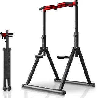 Lìon® Squatrek power tower pull up station zwart