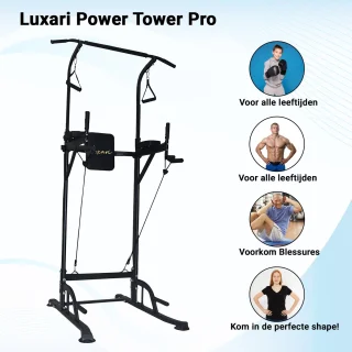 Luxari Power Tower Pro Pull Up & Dip Station