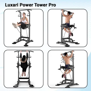 Luxari Power Tower Pro Pull Up & Dip Station