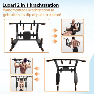 Luxari Pull Up en Dip Station 2-in-1 Krachtstation