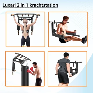 Luxari Pull Up en Dip Station 2-in-1 Krachtstation