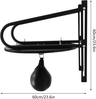 Merkloos Boksplatform Wandmontage 60x60 cm Zwart