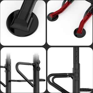 MIKING Krachtstation Power Tower Pull Up & Dip Station zwart