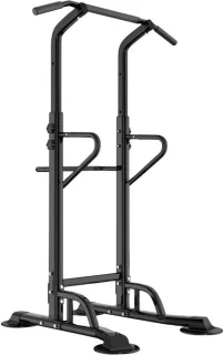 MIKING Krachtstation Power Tower Pull Up & Dip Station zwart