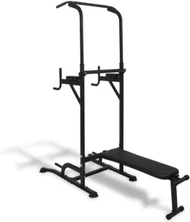 Multistation met bank, zwart