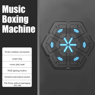 Muziek boksmachine - Wandmontage - 40x40 cm - zwart