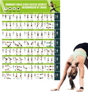 Oefenposters krachttraining - Gids Gym - 42.8 x 57.4 cm - enkele attribuut