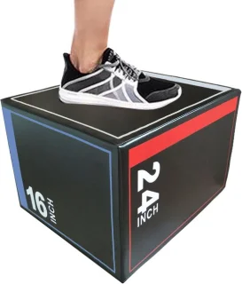 Oefenspringbox balanskubus trainingsbox 40x50x60 cm zwart
