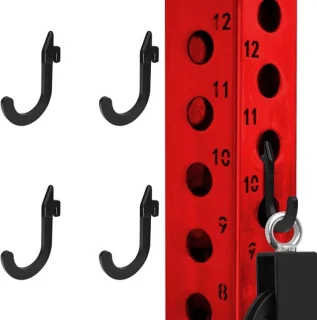 Opslaghaken voor Power Cage & Squat Rack - zware stalen J-haken - 4 stuks - ShopVlot