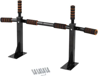 Optrekstang wandmontage met dip station 94x55cm meerkleurig