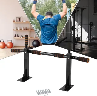 Optrekstang wandmontage met dipstation zwart