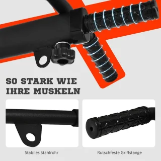 Optrekstang wandmontage zwart