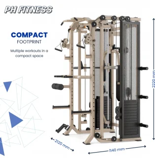 PH Fitness FUSION X Pro Rack - Power Rack & Smith Machine