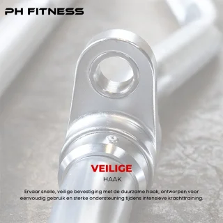 PH Fitness Multi Grip Set - 6 Roestvrijstalen Handgrepen