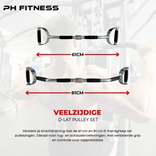 PH Fitness Multi Grip Set - 6 Roestvrijstalen Handgrepen