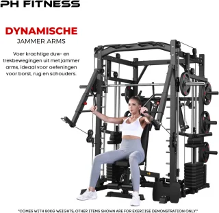 PH Fitness Power Rack Smith Machine 160KG Gewichtsstapel All-in-One Krachtstation