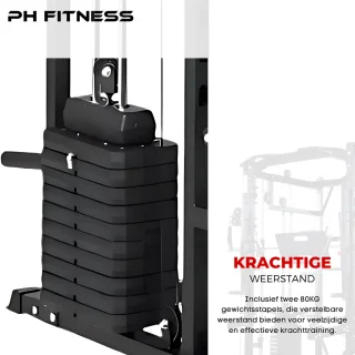 PH Fitness Power Rack Smith Machine 160KG Gewichtsstapel All-in-One Krachtstation