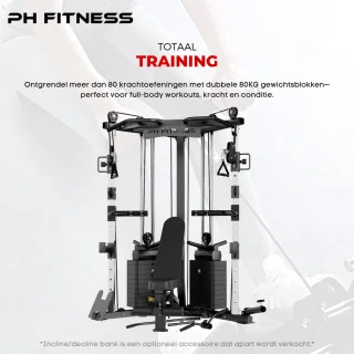 PH Fitness V-Frame Cable Crossover Krachtstation 160KG