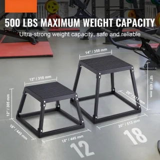 Plyo Box 45,8 cm - Sprongbox - Zwart