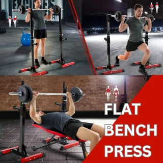 Power Rack Squat Rack Halterstandaard 6 Hoogtes Home Gym