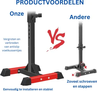Power Rack Squat Rack Halterstandaard 6 Hoogtes Home Gym