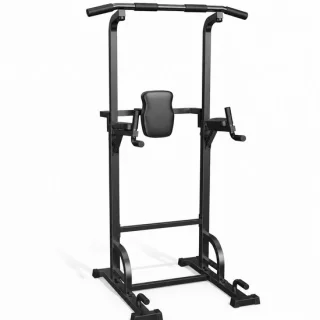 Power tower dip station 5-in-1 krachttraining, zwart