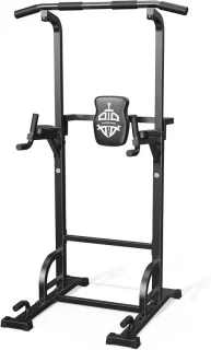 Power Tower dip station pull-up station zwart