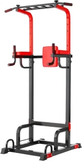 Power tower dip station - zwart rood