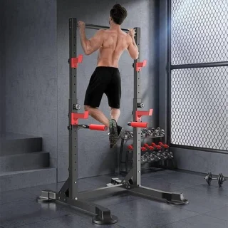 Power tower fitnessstation zwart