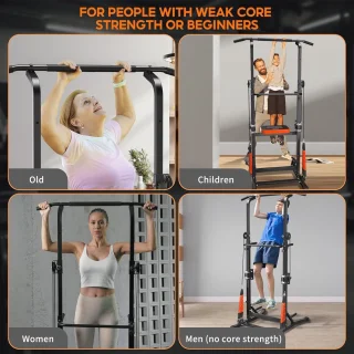 Power Tower Opvouwbare Pull-Up Bar Station