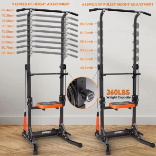 Power Tower Opvouwbare Pull-Up Bar Station