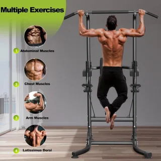 Power Tower Pro Serie - Fitnessstation - Zwart - Duitsland