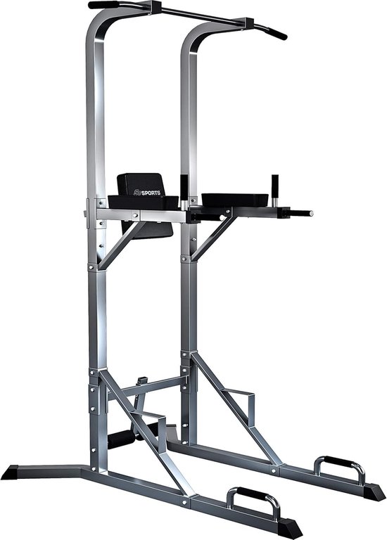 Power Tower Pull Up Station Krachtstation Staal Zilver 115x217x110 cm review