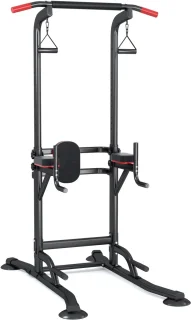 De Powertower Optrekstang & Dipstation - Zwart in één oogopslag