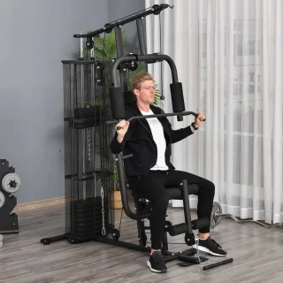 Pull Up Station Fitnessrek - Zwart