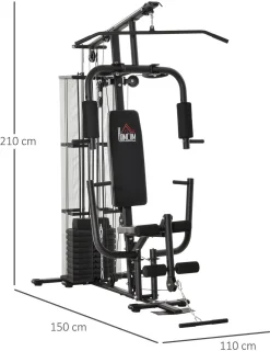 Pull Up Station Fitnessrek - Zwart
