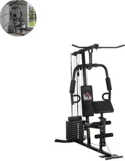 Pull Up Station Fitnessrek - Zwart