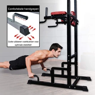 Pull up Station Power Tower Pull-up Rack Zwart