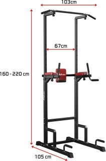 Pull up Station Power Tower Pull-up Rack Zwart