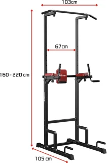 Pull up Station Power Tower Pull-up Rack Zwart