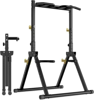 QORA® Squat Rack - Squat Wedge - Power Rack - Zwart - 135cm x 115cm x 223cm