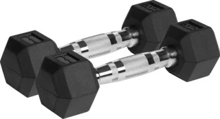 Rebel Active - hexagonale gewichten 2x2 kg zwart