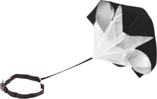 Resistance parachute zwart - voetbal trainingsmateriaal