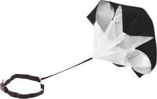 Resistance parachute zwart - voetbal trainingsmateriaal