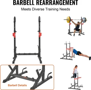 RM Store® Squat Rek Verstelbaar Zwart